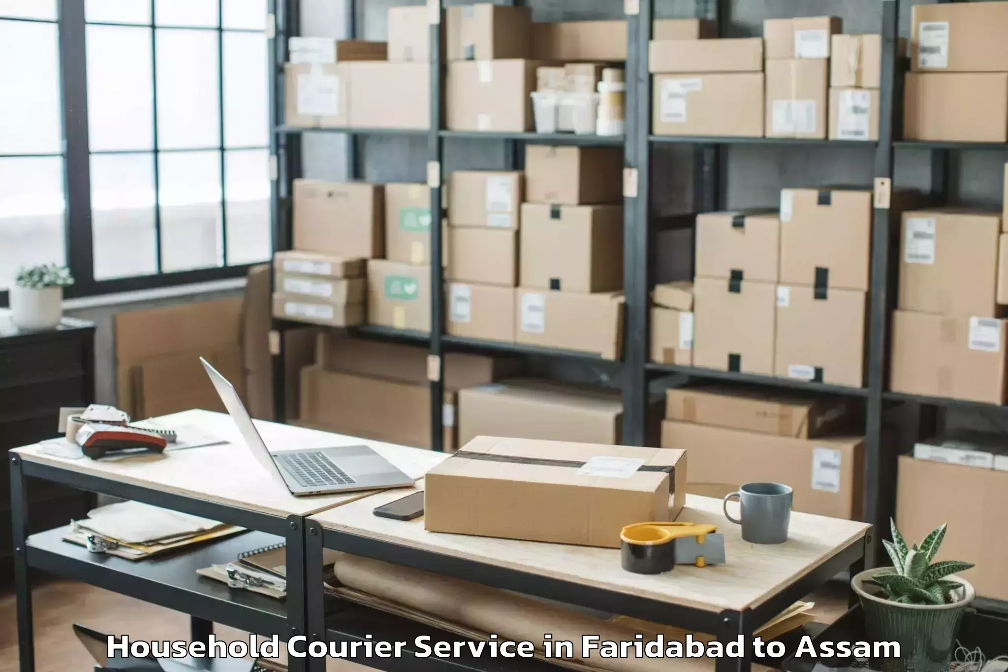 Book Your Faridabad to Fekamari Household Courier Today